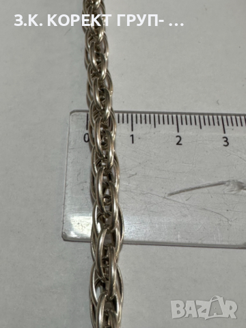 Сребърен синджир 925, 24,51гр, снимка 6 - Колиета, медальони, синджири - 44569183