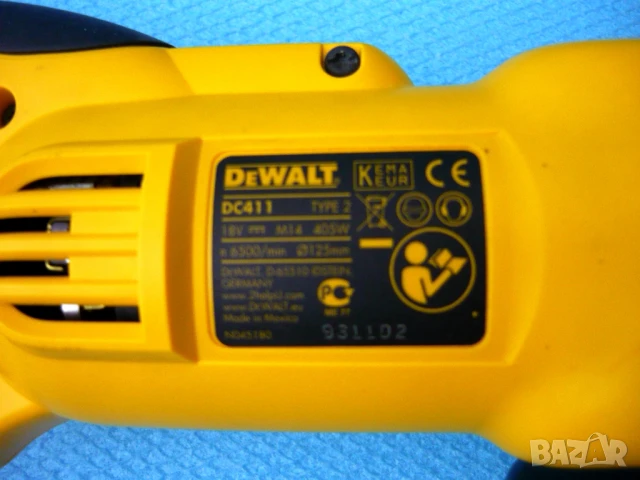 DeWALT DC 411 - акумолаторен ъглошлайф, снимка 7 - Други инструменти - 50989753