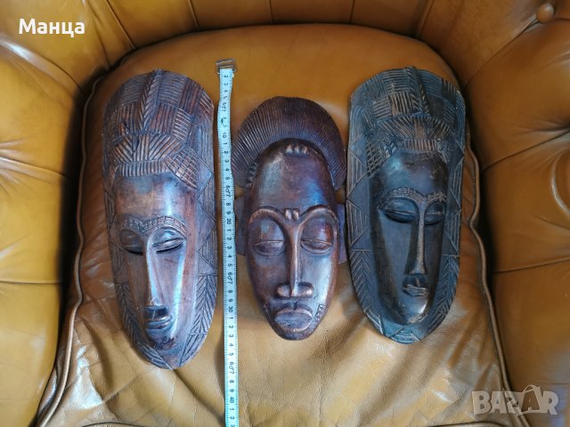 Африкански маски Бауле, снимка 1 - Антикварни и старинни предмети - 38517821