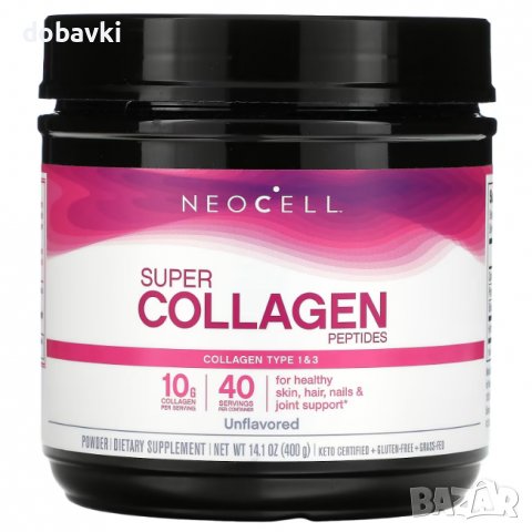 Колаген на прах, Неосел, Neocell, Super Collagen Peptides, Unflavored, 400 g, снимка 1