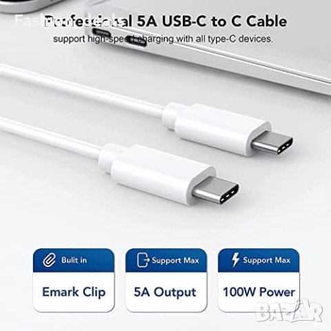 Ново Зарядно за лаптоп MacBook Pro / Air 96W USB C Стенен адаптер, снимка 5 - Захранвания и кутии - 42203868