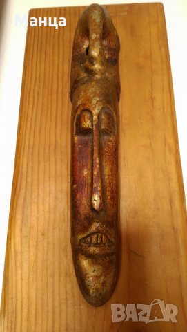 Африканска бронзова маска Фанг, снимка 5 - Антикварни и старинни предмети - 31620461