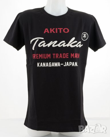 Мъжка тениска в черно с надписи марка Akito Tanaka - L