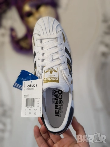 лимитиран модел маратонки Adidas Jeremy Scott Superstar 80s Ripple nomer 42 2/3, снимка 6 - Маратонки - 54270473