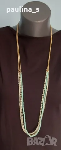 Два броя / Колие тип гердан със сини камъни / Марков и Ръчна изработка , снимка 5 - Колиета, медальони, синджири - 47360519