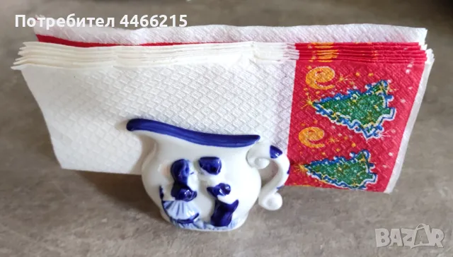 Красив порцеланов салфетник, снимка 6 - Прибори за хранене, готвене и сервиране - 50231175