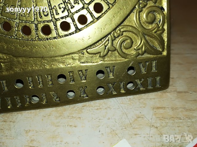 КАЛЕНДАР-МЕД/МЕСИНГ-ВНОС ФРАНЦИЯ 1311221651, снимка 10 - Антикварни и старинни предмети - 38658168