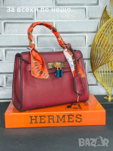 Hermes Дамска Чанта С Панделка/Шарф И Катинар Хермес - Различни Цветове Код SEM-687, снимка 2 - Чанти - 55965493