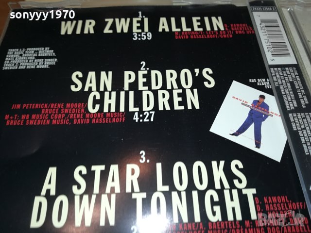 DAVID HASSELHOFF WITH GWEN CD-ВНОС GERMANY 0210231645, снимка 5 - CD дискове - 42404498