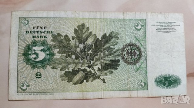 5марки Германия 1963г, снимка 2 - Нумизматика и бонистика - 29869902