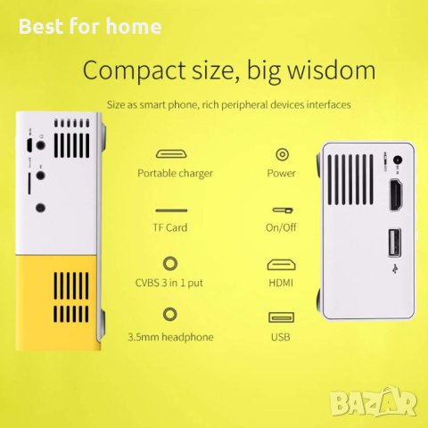 Led LCD проектор,800:1,320X240 пиксела, Hdmi USB мини проектор,, снимка 8 - Друга електроника - 42518829