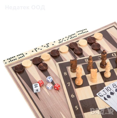 Комплект настолна игра Pufo Premium Deluxe, 6 в 1, За деца и възрастни, снимка 2 - Шах и табла - 42257251