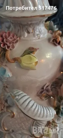 Порцеланова настолна лампа Capodimonte , снимка 15 - Антикварни и старинни предмети - 48945377
