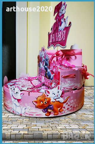 Картонена торта -котето Мари,покани за рожден ден,банери за стена и др., снимка 3 - Други - 39476956