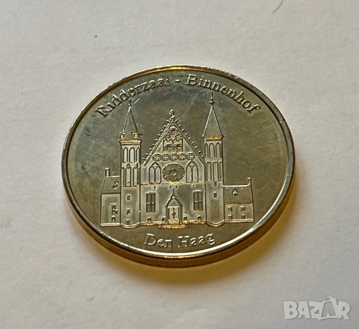 Монета + картичка - замък Биненхоф, Хага. Ridderzaal-Binnenhof, Den Haag, снимка 5 - Нумизматика и бонистика - 53173263