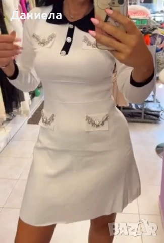 Рокля финно плетиво с камъни