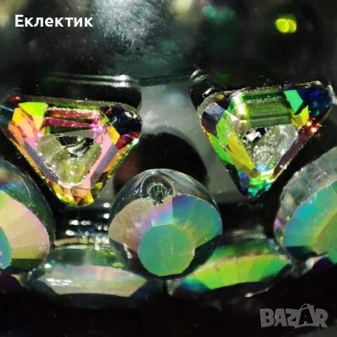 Стъклен свещник с мозайка от галванизирани мъниста, снимка 16 - Други - 49779548