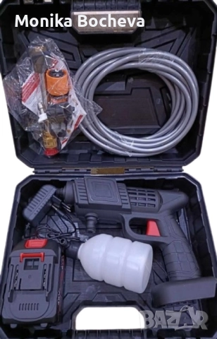 Промо!Акумулаторна водоструйка с 2 батерии в куфар, снимка 3 - Други инструменти - 51865847