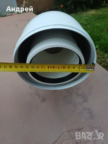 Коляно за коаксиален комин 150/100, снимка 3 - Отоплителни печки - 51661270