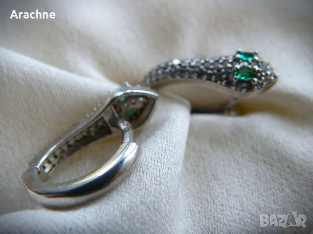 Сребърни обици с цаворити, снимка 3 - Арт сувенири - 47834485