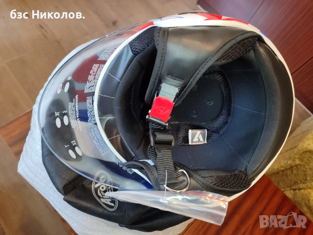 Чисто нова каска Airoh JT Convert Blue Gloss XXL 63 см., снимка 7 - Аксесоари и консумативи - 54186023