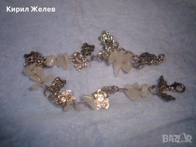 СРЕБРИСТА с ФИГУРАЛНИ ВИСУЛКИ ФИНА АРТ ЛЯТНА ГРИВНА с МЛЕЧЕН НАТУРАЛЕН КВАРЦ 9096, снимка 3 - Гривни - 37052559