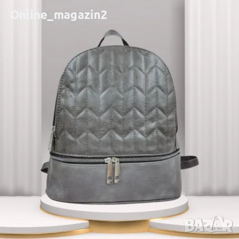 Елегантна капитонирана раничка от еко к., снимка 1