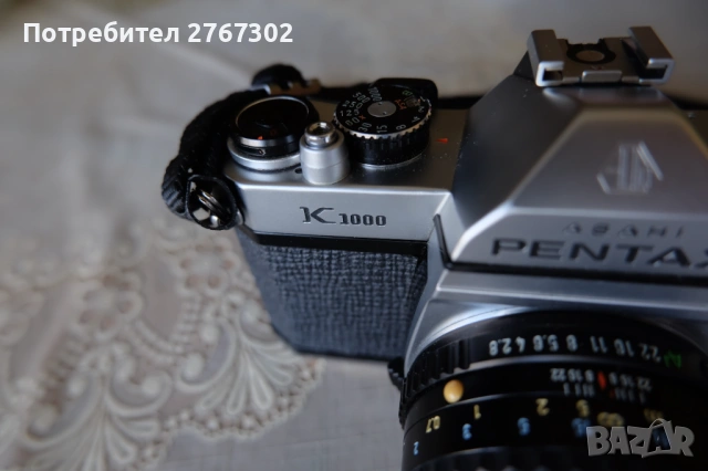 Pentax K1000 + SMC-A 50mm F2.8 Macro Lens. Pentax PK Mount, снимка 5 - Фотоапарати - 54317160
