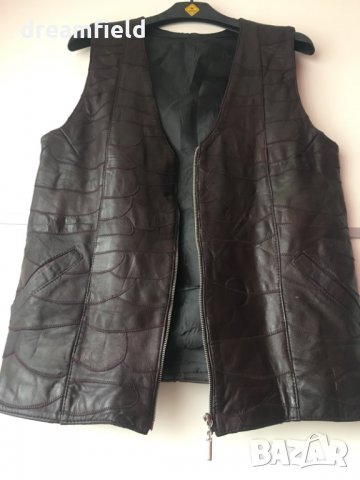 Елек от естествена кожа, снимка 5 - Елеци - 30775690