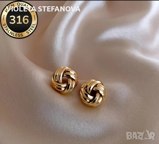 Дамски позлатени бижута от медицинска неръждаема стомана , снимка 12 - Колиета, медальони, синджири - 52805116