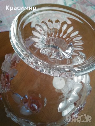 Винтидж WALTHER GLASS - фруктиера - Модел на роза Кармен - Ретро немски, снимка 6 - Други - 35541687