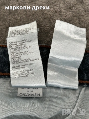 Calvin Klein Jeans Slim Fit - dark-blue denim 34, снимка 8 - Дънки - 54101722