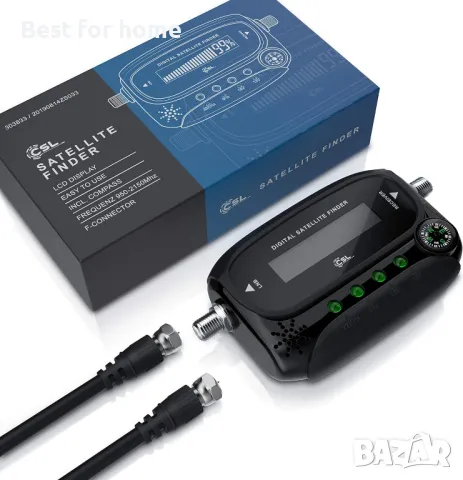 Сателитна търсачка CSL Digital Satfinder Satellite Finder Meter LCD дисплей HD TV, снимка 6 - Приемници и антени - 48477965