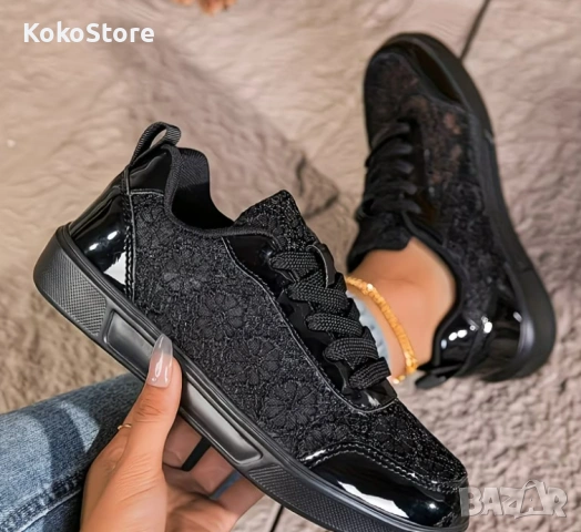 Дамски спортни обувки с дантела, снимка 3 - Маратонки - 53354097