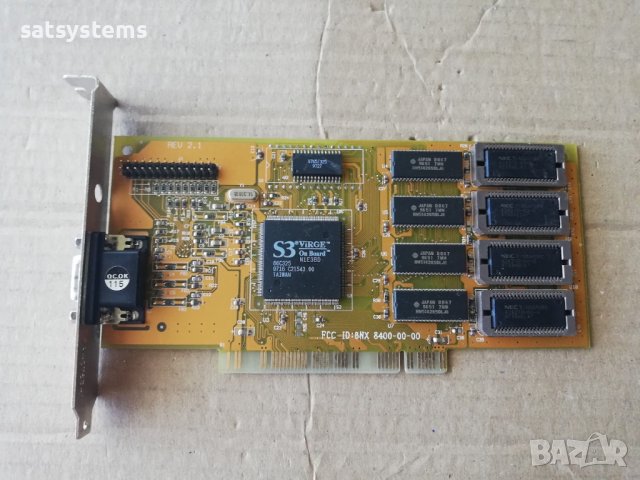 Видео карта S3 Virge N1E3BD 86C325 2MB PCI, снимка 1 - Видеокарти - 42136849