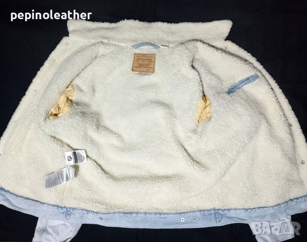 Оригинално дънково яке ЛЕВИС LEVI'S®  Premium Quality Big E Type 3 Sherpa Standard Trucker Jean Jack, снимка 5 - Якета - 52793702