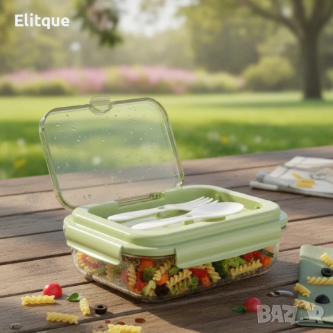 Кутия за обяд Cheffinger с 3 отделения, с включени вилица и лъжица