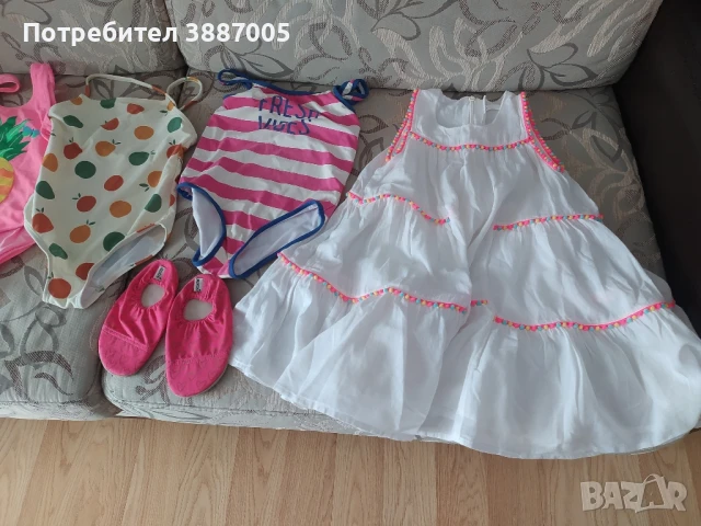 Лот бански и плажна рокля +3лв за плажна ризка , снимка 2 - Детско бельо и бански  - 50483379
