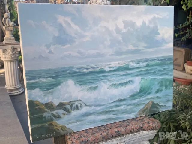 Картина от А.Панагонов-тюленовски бряг!, снимка 2 - Картини - 47906486