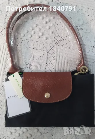 Longchamp – нова, с етикети, черна, L, снимка 7 - Чанти - 55798274