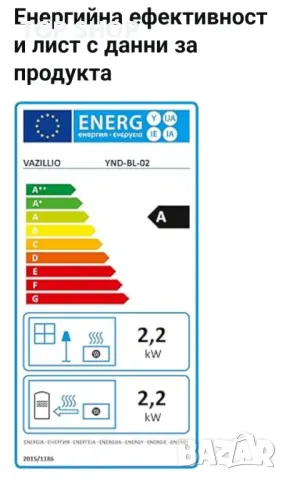 Анимирана камина 3D "танцуващ пламък" с енергиен Клас А керамичен тих нагревател с вентилатор 2200 W, снимка 6 - Камини - 48930646