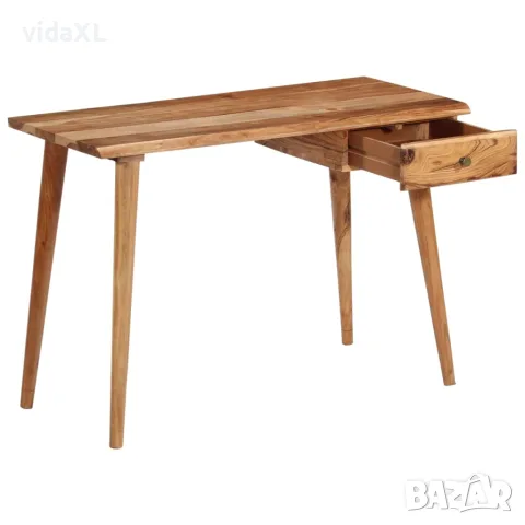 vidaXL Писалище, акациево дърво масив, 110x50x76 cм, снимка 4 - Бюра - 56146365