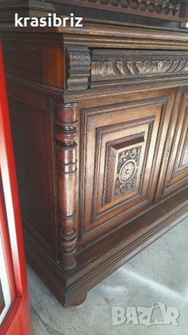 Ловен Шкаф с Дърворезба внос от Германия , снимка 9 - Скринове - 37172093