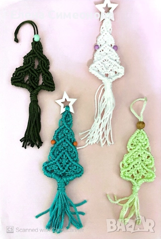 Коледна украса - макраме , снимка 2 - Декорация за дома - 52498294