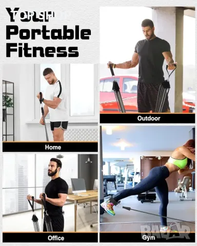 Fitense, Комплект ластици за мъже, 6 БР. - ластици за упражнения, снимка 4 - Фитнес уреди - 49509130