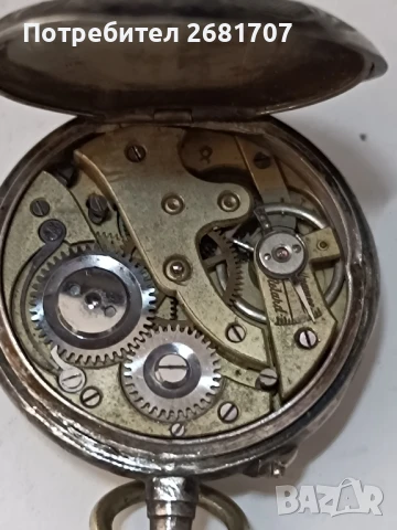сребърен джобен часовник , снимка 5 - Джобни - 50956345