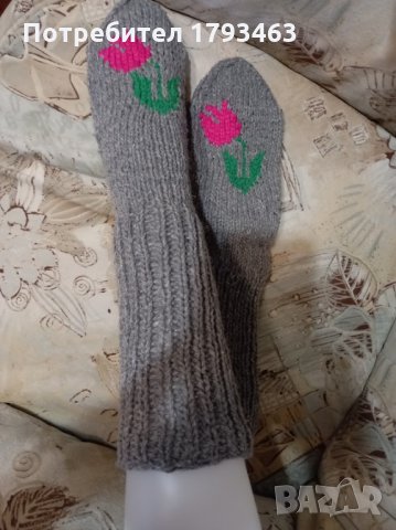 Ръчно плетени чорапи с картинка 38 размер
