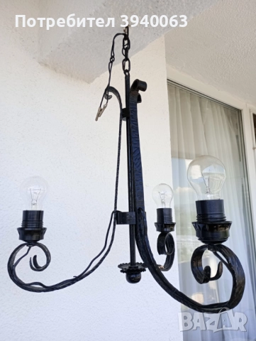 Стар полюлей от ковано желязо троен колекция, снимка 9 - Антикварни и старинни предмети - 50646181