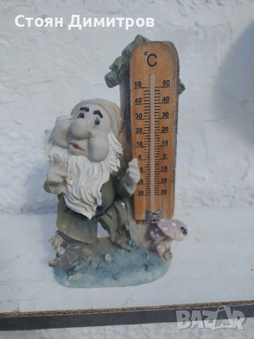 Прекрасно джудже и термометър,перфектна изработка,вис. 25см, снимка 9 - Антикварни и старинни предмети - 52078325