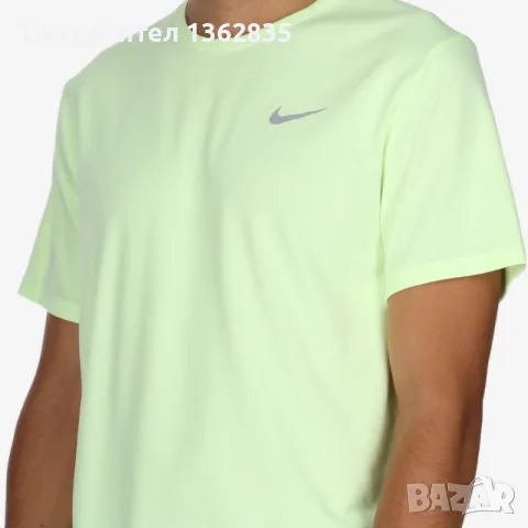НОВА оригинална електриково зелена тениска бягане NIKE Running Dri-Fit с UV филтър размер L от САЩ
